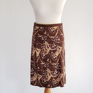 Anthropologie Brown Knit Pencil Skirt Small